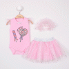 CANDY 3 PIECES GIRL SUIT 3-6-9-12 M